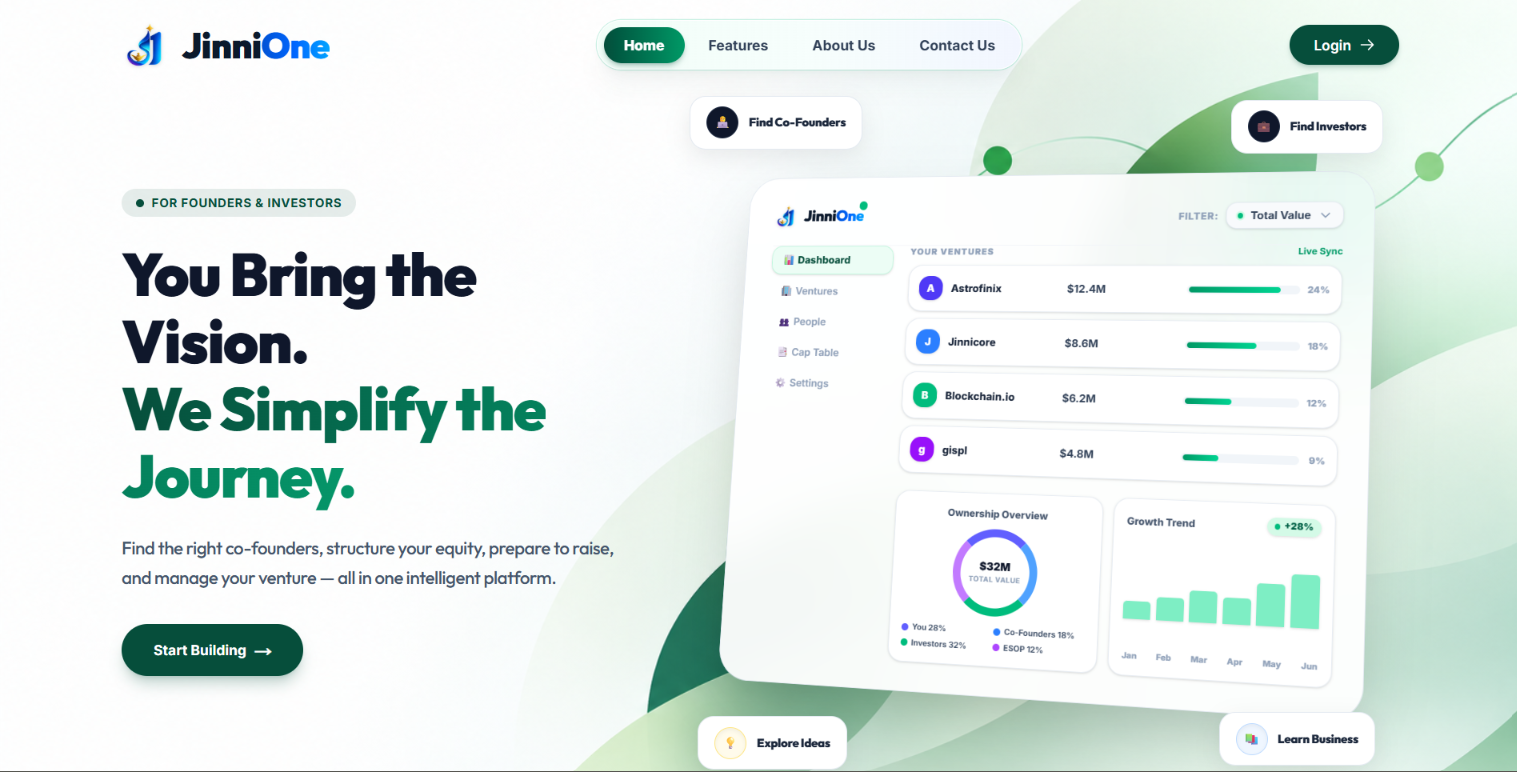 JinniOne Startup Venture Platform